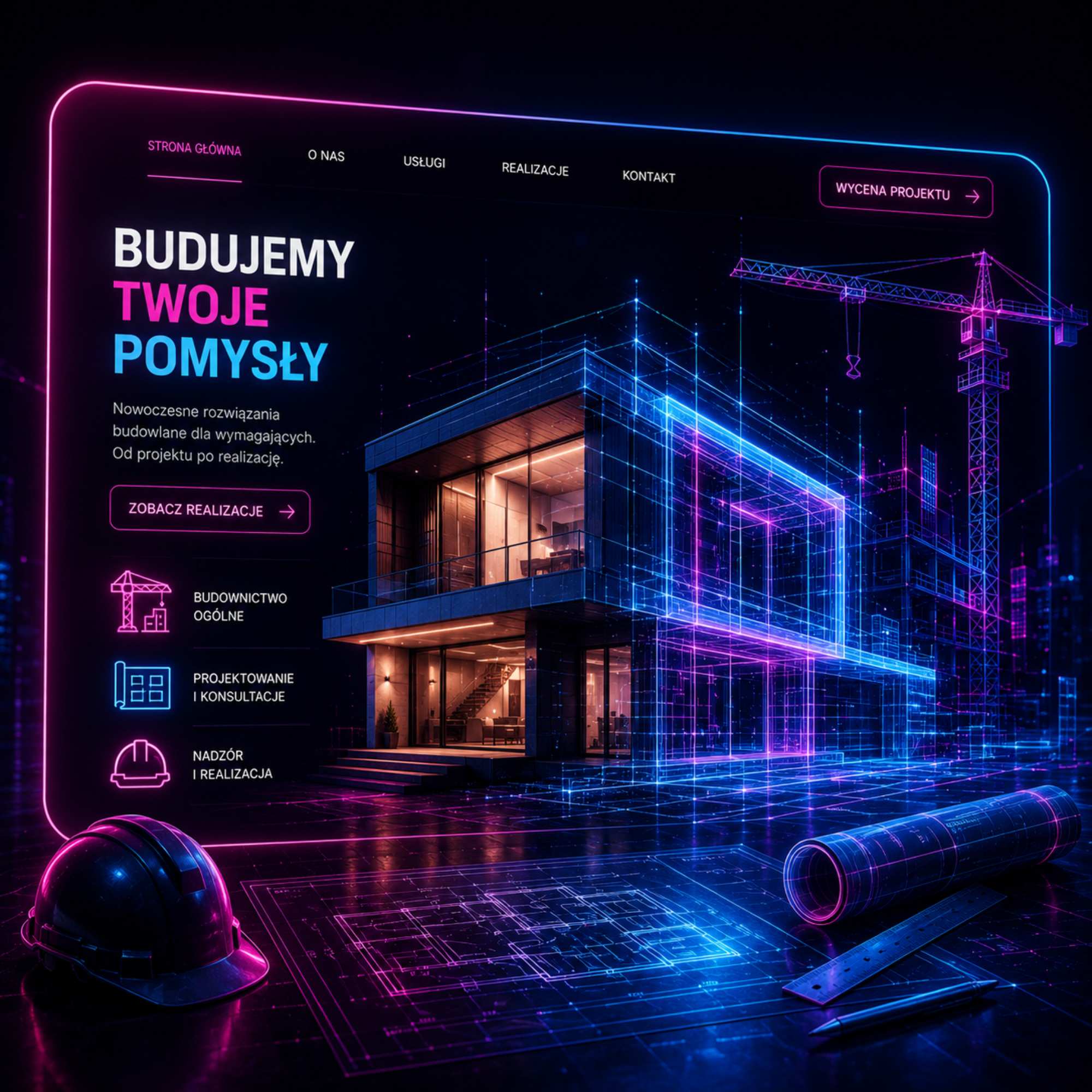projekt strony budowa